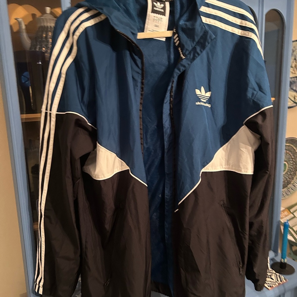 Skateboarding Adidas Men's Teal and Black Jacket